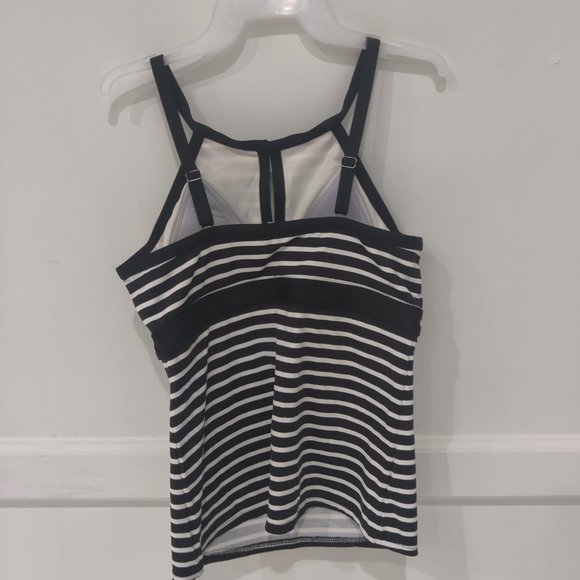 Lands' End Women's Modest Keyhole High Neck Tankini Top Size 18 Tall $60 9B496 - Picture 2 of 2